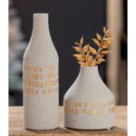 Βάζο ArteLibre Λευκό/Χρυσό Κεραμικό 12.5cm - Image 2