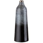 Βάζο ArteLibre Κωνικό Μαύρο/Γκρι Μέταλλο 40cm