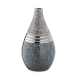 Βάζο ArteLibre Ασημί/Γκρι Κεραμικό 12.5x12.5x23cm