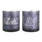 Θήκη Ρεσώ ArteLibre 'Family' Γκρι Γυαλί 8cm Σε 2 Σχέδια