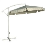 Ομπρέλα στρόγγυλη κρεμαστή 3 μέτρα με αδιάβροχο ύφασμα σε εκρού χρώμα