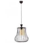 Φωτιστικό "DEREN-L" οροφής μονόφωτο μεταλλικό σε μαύρο χρώμα Φ30