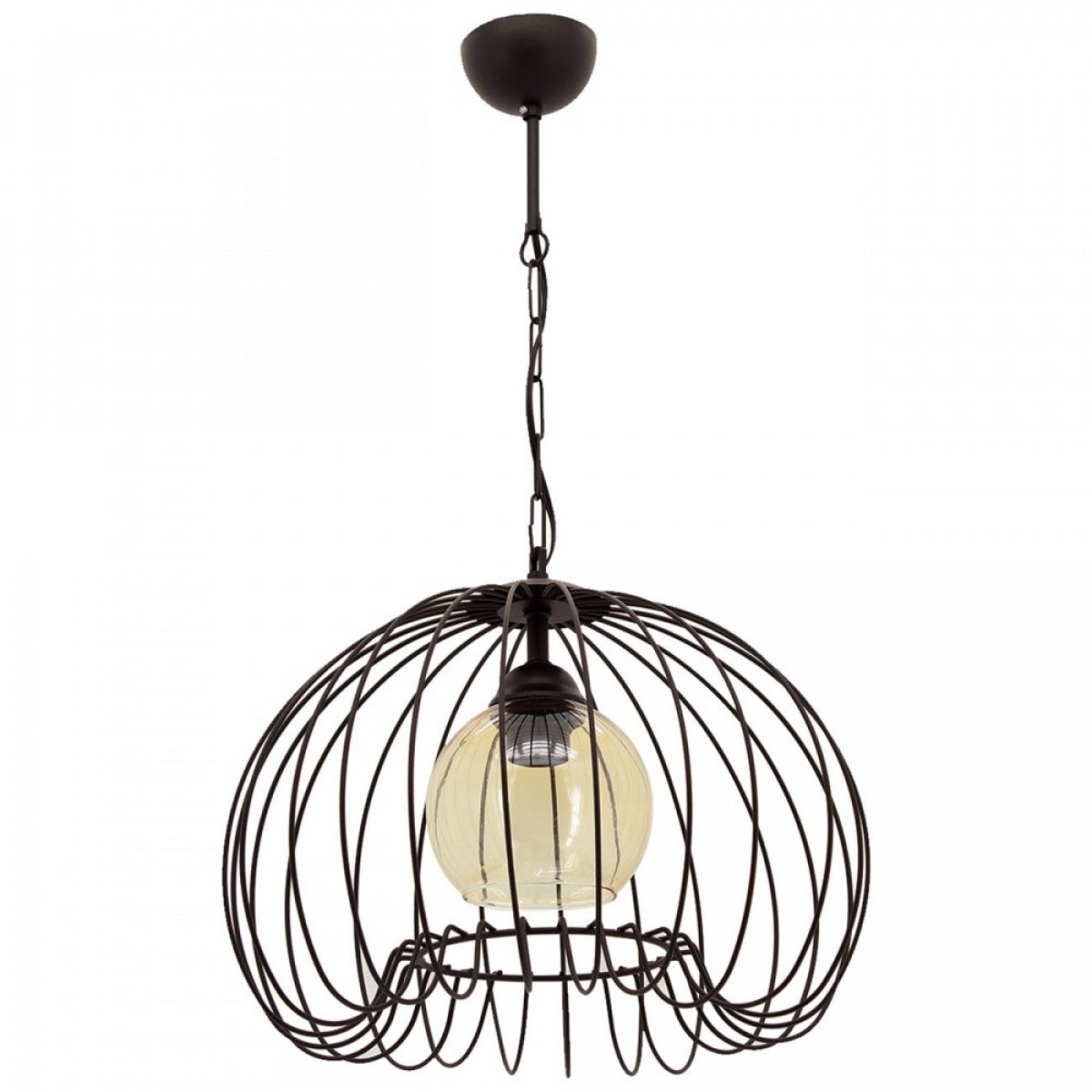 100-02443 Φωτιστικό μονόφωτο "DEMET" μεταλλικό σε χρώμα μαύρο Φ37Χ65 Ε27 - Image 1