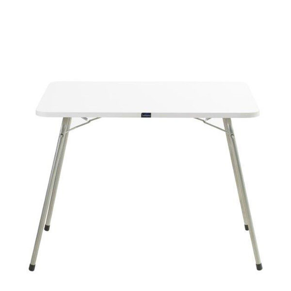 Τραπέζι camping πτυσσόμενο από μέταλλο σε ασημί/λευκό χρώμα 60x80x62