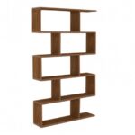 Βιβλιοθήκη "MAZE" σε χρώμα atlantic pine-μαύρο 90x20x148