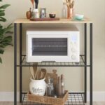 Ραφιέρα "ELENOR" από μέταλλο σε χρώμα sonoma-μαύρο 90x40x90