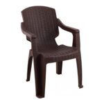 Πολυθρόνα βαρέους τύπου GOLF από PP σε χρώμα καφέ 46x44x90