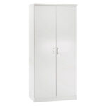 Ντουλάπα ρούχων δίφυλλη REAL χρώμα λευκό 80x42.5x180.5