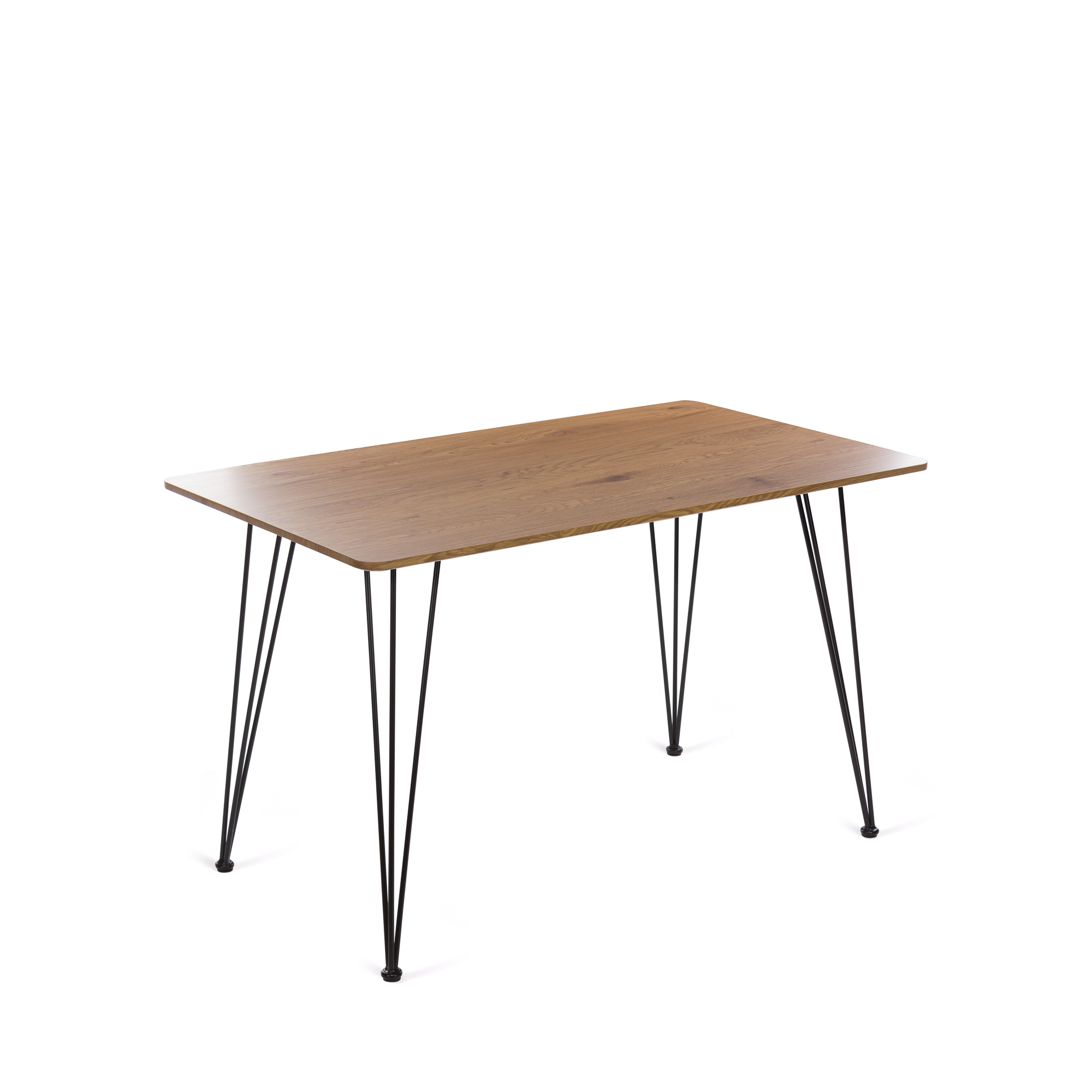 100-03849 Τραπέζι Lino σε χρώμα sonoma-μαύρο μέταλλο 140x80x75 - Image 1