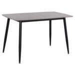 Τραπέζι Rav γκρι μαρμάρου sintered stone-μαύρο μέταλλο 120x70x75