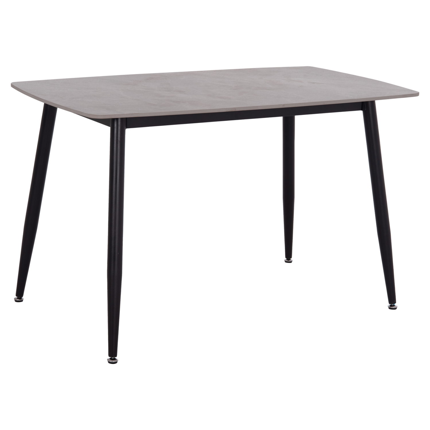 100-03870 Τραπέζι Rav γκρι μαρμάρου sintered stone-μαύρο μέταλλο 120x70x75 - Image 1