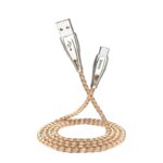 HOCO U56 METAL ARMOR ΜΕΤΑΛΛΙΚΟ ΚΑΛΩΔΙΟ TYPE-C ΦΟΡΤΙΣΗΣ & DATA 1.2m, ΧΡΥΣΟ - Image 2