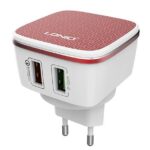 LDNIO A2405Q ΦΟΡΤΙΣΤΗΣ QC3.0 2 PORTS + 1M LIGHTNING CABLE, 18W