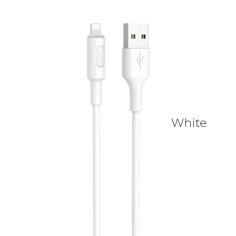 11779 HOCO X25 SOARER ΚΑΛΩΔΙΟ ΦΟΡΤΙΣΗΣ LIGHTNING ΛΕΥΚΟ - Image 1