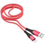 HOCO U80 COOL SILICONE CHARGING CABLE FOR LIGHTNING, ΚΟΚΚΙΝΟ - Image 3