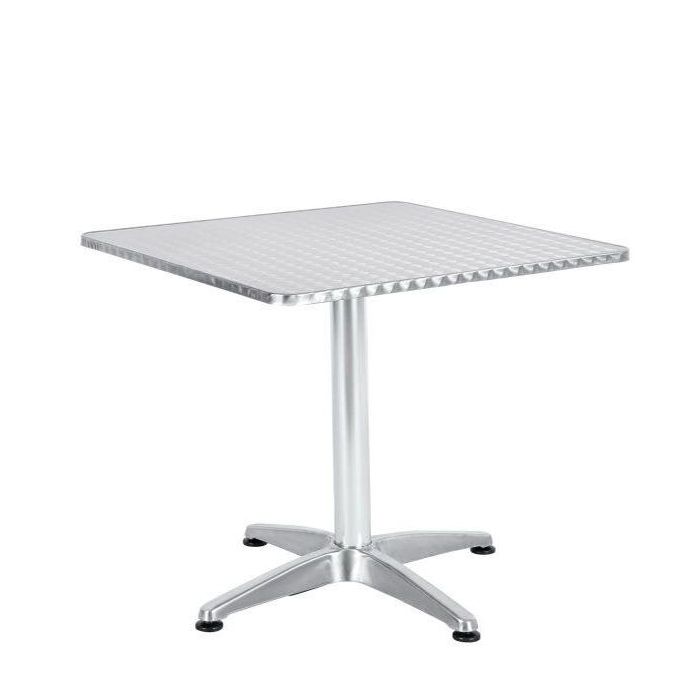 14450052 Τραπέζι ArteLibre Αλουμινίου CALLISTO Ασημί 70x70x70cm - Image 1