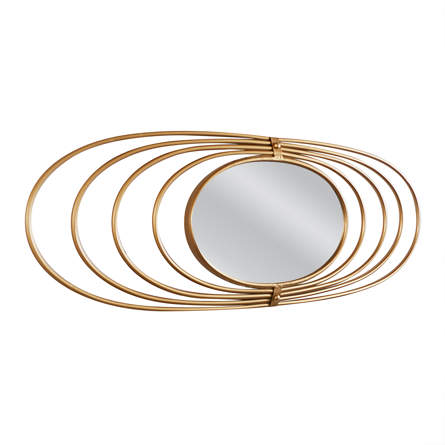 14790014-1 Καθρέπτης Τοίχου ArteLibre ANDRETH Χρυσό Μέταλλο/Γυαλί 90x3x33cm - Image 1