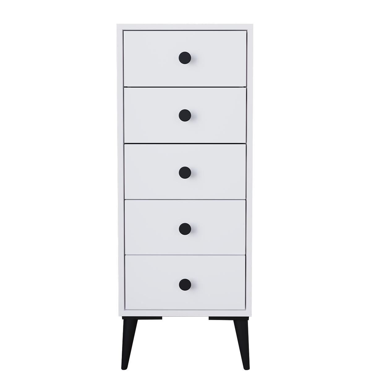 14870049 Συρταριέρα ArteLibre AMARI Λευκό Μοριοσανίδα 43x43x114cm - Image 1