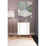 Συρταριέρα ArteLibre AMARI Δρυς/Λευκό Μοριοσανίδα 72x43x96cm - Image 2