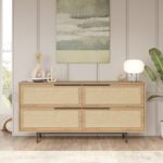 Μπουφές ArteLibre CORNWALL Φυσικό Μοριοσανίδα/Μέταλλο 44.5x160x74.3cm - Image 2
