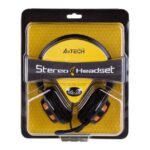ΑΚΟΥΣΤΙΚΑ HEADSET A4Tech HS-28-3 ΕΝΣΥΡΜΑΤΑ, ΜΑΥΡΟ-ΠΟΡΤΟΚΑΛΙ - Image 2