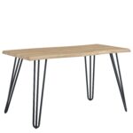 Τραπέζι Τραπεζαρίας ArteLibre BRANWELL Sonoma/Μαύρο Μέταλλο/Μοριοσανίδα 120x60x77.5cm