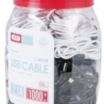 XO NB103 ΣΕΤ ΚΑΛΩΔΙΑ ΦΟΡΤΙΣΗΣ BELL LIGHTING 1M (50PCS/BOTTLE) 30 ΜΑΥΡΑ 20 ΛΕΥΚΑ