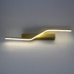 Απλίκα τοίχου LED 9W 60Χ6Χ12 εκ. Χρυσή - KESKOR 472719 - Image 4