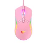HAVIT ΠΟΝΤΙΚΙ GAMING MS1026, ΜΕ LED, ΡΟΖ
