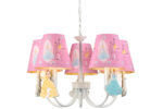 Φωτιστικό παιδικό Φ44 εκ. 3 Χ Ε14 με καπελάκια ροζ σχ. ΠΕΤΑΛΟΥΔΕΣ - MD8069-3E - Image 5