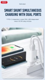 XO HN238A ΦΟΡΤΙΣΤΗΣ PD 30W mini, 2 ΘΥΡΕΣ - Image 3