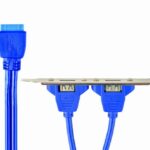 CABLEXPERT DUAL USB 3.0 RECEPTACLE ON BRACKET