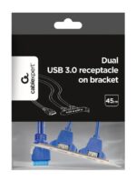 CABLEXPERT DUAL USB 3.0 RECEPTACLE ON BRACKET - Image 2