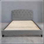 Κρεβάτι διπλό "TIVOLI" από ύφασμα σε χρώμα ανθρακί 160x200x120