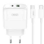 XO L138 ΦΟΡΤΙΣΤΗΣ 30W GAN NITRIDE 1 ΘΥΡΑ USB + 1 ΘΥΡΑ PD, ΚΑΛΩΔΙΟ TYPE-C, ΛΕΥΚΟ.
