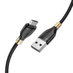 HOCO U92 GOLD COLLAR ΚΑΛΩΔΙΟ ΦΟΡΤΙΣΗΣ MICRO USB, ΜΑΥΡΟ