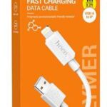 HOCO X107 FAVOR CHARGING DATA CABLE IP, ΛΕΥΚΟ