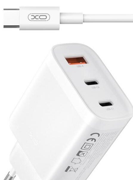 XO L117 ΦΟΡΤΙΣΤΗΣ, 2 ΘΥΡΕΣ PD45W ΚΑΙ 1 ΘΥΡΑ QC3.0 18W, ΜΕ ΚΑΛΩΔΙΟ LIGHTNING