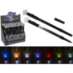 Στυλό Fineliner Με Λαμπάκι LED Πλανήτης Ποσειδώνας Μπαταρίας Μαύρο Πλαστικό 21cm