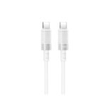 XO NB-Q282B ΚΑΛΩΔΙΟ ΣΙΛΙΚΟΝΗΣ TYPE-C ΣΕ TYPE-C 60W, ΛΕΥΚΟ