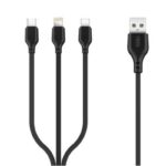 XO NB103 ΚΑΛΩΔΙΟ 2.0A 3 IN 1, ΜΑΥΡΟ