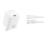 XO L148 ΦΟΡΤΙΣΤΗΣ PD30W, 1 ΘΥΡΑ TYPE-C ΜΕ ΚΑΛΩΔΙΟ TYPE-C, ΛΕΥΚΟΣ