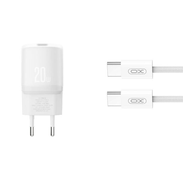 XO L143 ΦΟΡΤΙΣΤΗΣ PD20W, 1 ΘΥΡΑ TYPE-C, ΜΕ ΚΑΛΩΔΙΟ TYPE-C, ΛΕΥΚΟΣ