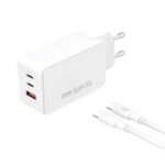 XO CE13 ΦΟΡΤΙΣΤΗΣ 65W GAN ΜΕ ΚΑΛΩΔΙΟ PD ΣΕ TYPE-C, ΛΕΥΚΟ