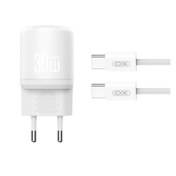 XO L150 ΦΟΡΤΙΣΤΗΣ 30W 1 ΘΥΡΑ TYPE-C, ΜΕ ΚΑΛΩΔΙΟ TYPE-C, ΛΕΥΚΟΣ