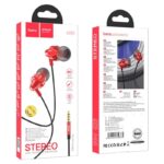 HOCO M90 ΑΚΟΥΣΤΙΚΑ DELIGHT WIRE-CONTROLLED, AURORA RED, 3.5MM - Image 2