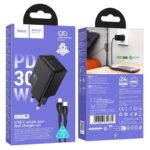 HOCO N70 NEUVO ΦΟΡΤΙΣΤΗΣ, TYPE-C TO LIGHTNING, 30W,  ΜΑΥΡΟ - Image 3