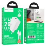 HOCO N68 NEUVO ΦΟΡΤΙΣΤΗΣ, TYPE-C TO LIGHTNING, 20W,  ΛΕΥΚΟ - Image 3