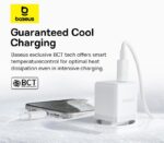 BASEUS PALM ΦΟΡΤΙΣΤΗΣ ΓΡΗΓΟΡΗΣ ΦΟΡΤΙΣΗΣ, 1 ΘΥΡA, ΠΕΡΙΛΑΜΒΑΝΕΙ ΚΑΛΩΔΙΟ TYPE-C ΣΕ LIGHTNING, 20W, ΛΕΥΚΟΣ - Image 2