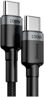 BASEUS CAFULE, ΚΑΛΩΔΙΟ ΓΡΗΓΟΡΗΣ ΦΟΡΤΙΣΗΣ, TYPE-C ΣΕ TYPE-C, 2m, 100W, ΜΑΥΡΟ - Image 3